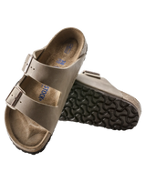 The Birkenstock Mens Arizona Oiled Leather Sandals in Tobacco Brown