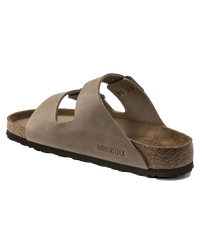 The Birkenstock Mens Arizona Oiled Leather Sandals in Tobacco Brown