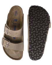 The Birkenstock Mens Arizona Oiled Leather Sandals in Tobacco Brown