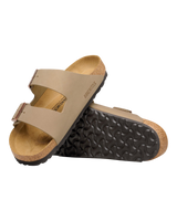 Arizona Oiled Leather Sandals in Tobacco Brown