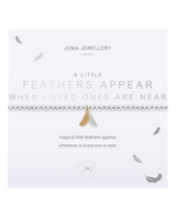 A Little Feathers Appear When Loved Ones Are Near Bracelet in Silver & Gold