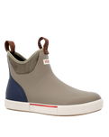 The Xtratuf Mens 6" Ankle Deck Boots Vintage in Black & Beige