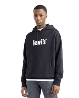 The Levi's® Mens Relaxed Graphic Poster Hoodie in Caviar