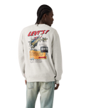 The Levi's® Mens Relaxed Graphic Sweatshirt in Levi's® Chaps 2 Light Heather Grey