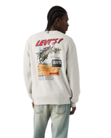 The Levi's® Mens Relaxed Graphic Sweatshirt in Levi's® Chaps 2 Light Heather Grey