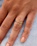 The Pura Vida Snake Ring in Gold