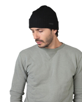 Wilbert Turnup Beanie in Black