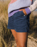 Avian Organic Cord Walkshorts in Dark Denim