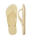 The Havaianas Womens Slim Flip Flops in Buttercream