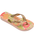 The Havaianas Girls Girls Flores Flip Flops in Ballet Rose