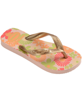 The Havaianas Girls Girls Flores Flip Flops in Ballet Rose