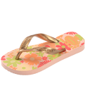 The Havaianas Girls Girls Flores Flip Flops in Ballet Rose