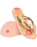 The Havaianas Girls Girls Flores Flip Flops in Ballet Rose