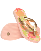 The Havaianas Girls Girls Flores Flip Flops in Ballet Rose