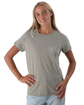 The Born by the Sea Womens Shells T-Shirt in Eucalyptus
