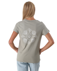 The Born by the Sea Womens Shells T-Shirt in Eucalyptus