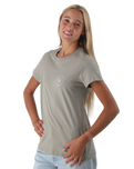 The Born by the Sea Womens Shells T-Shirt in Eucalyptus