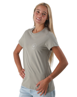 The Born by the Sea Womens Shells T-Shirt in Eucalyptus