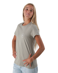 The Born by the Sea Womens Shells T-Shirt in Eucalyptus