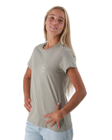 The Born by the Sea Womens Shells T-Shirt in Eucalyptus