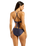 The Seafolly Womens Belle Hipster Bikini Bottoms in Blue Indigo