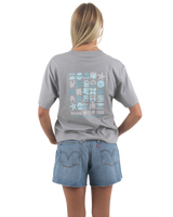 The Born by the Sea Womens Drifter T-Shirt in Storm Grey