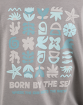 The Born by the Sea Womens Drifter T-Shirt in Storm Grey