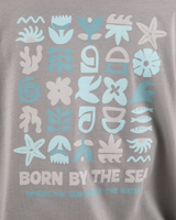 The Born by the Sea Womens Drifter T-Shirt in Storm Grey