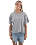 The Born by the Sea Womens Drifter T-Shirt in Storm Grey