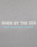The Born by the Sea Womens Drifter T-Shirt in Storm Grey