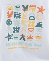The Born by the Sea Womens Drifter T-Shirt in White