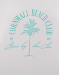 The Born by the Sea Womens Cornwall Palm T-Shirt in Orchid