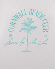 The Born by the Sea Womens Cornwall Palm T-Shirt in Orchid