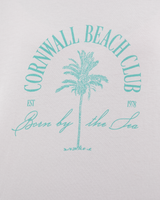 The Born by the Sea Womens Cornwall Palm T-Shirt in Orchid