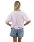 The Born by the Sea Womens Cornwall Palm T-Shirt in Orchid