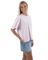 The Born by the Sea Womens Cornwall Palm T-Shirt in Orchid