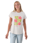 The Born by the Sea Womens Hibiscus T-Shirt in Bone