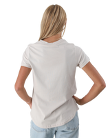 The Born by the Sea Womens Hibiscus T-Shirt in Bone