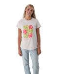 The Born by the Sea Womens Hibiscus T-Shirt in Bone