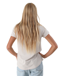 The Born by the Sea Womens Hibiscus T-Shirt in Bone