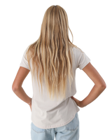 The Born by the Sea Womens Hibiscus T-Shirt in Bone