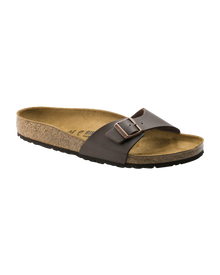 The Birkenstock Womens Madrid Birko-Flor Sandals in Dark Brown