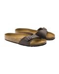 The Birkenstock Womens Madrid Birko-Flor Sandals in Dark Brown