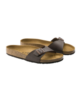 The Birkenstock Womens Madrid Birko-Flor Sandals in Dark Brown