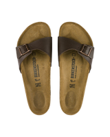 The Birkenstock Womens Madrid Birko-Flor Sandals in Dark Brown