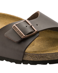 The Birkenstock Womens Madrid Birko-Flor Sandals in Dark Brown