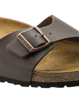 The Birkenstock Womens Madrid Birko-Flor Sandals in Dark Brown