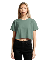 The AS Colour Womens Crop T-Shirt in Mineral
