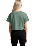 The AS Colour Womens Crop T-Shirt in Mineral