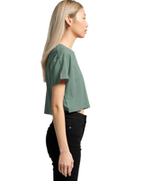 The AS Colour Womens Crop T-Shirt in Mineral
